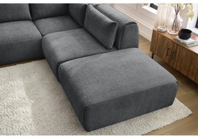 Divano angolare grigio (variabile) Jeanne - Bobochic Paris