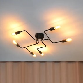 Lampadario a plafone LED TUBE 6xE27/15W/230V