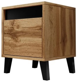 SET 2x Comodino NORD 45x40 cm marrone/antracite