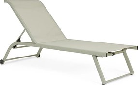 Sdraio da giardino grigio tortora in metallo regolabile Taylor – Bizzotto