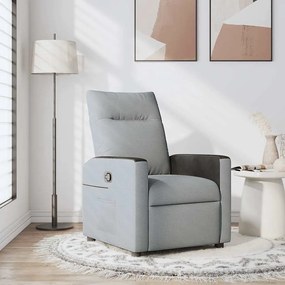 Poltrona Reclinabile İn Tessuto Grigio Chiaro /