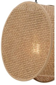 Lampadario a sospensione con cavo BIG DRUM 1xE27/60W/230V marrone