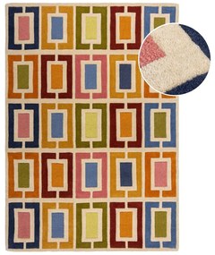 Tappeto in lana tessuto a mano 120x170 cm Retro Blocks - Flair Rugs