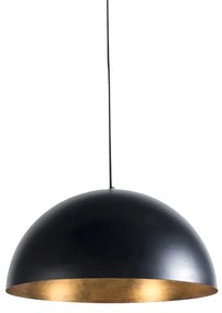 Lampada a sospensione industriale nera oro 50 cm incl lampadina smart E27 G125 - MAGNA Eco