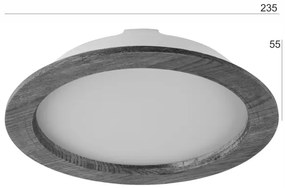 Lampada LED da incasso WOODY SPOT LED/23,5W/230V 4000K quercia ø 23,5 cm