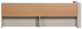 Letto singolo grigio/beige in pino massiccio rete non inclusa 90x200 cm Carter – WOOOD