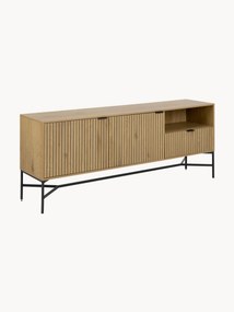 Credenza in legno con fronte scanalato Jaipur