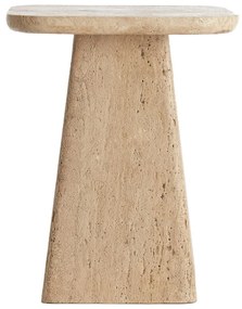 Tavolino con piano in pietra 40x40 cm Kepami - Light &amp; Living