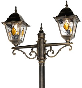 Lanterna da esterno vintage oro antico 240 cm 2 luci - Antigua