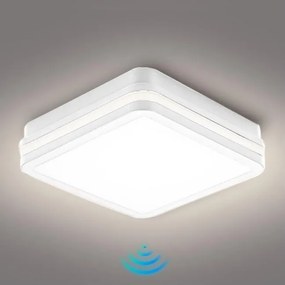Brilagi - Lampada LED da esterno con sensore BENE LED/24W/230V 26x26 cm bianca IP54