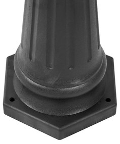 Lampione da esterno classico nero 217cm IP44 - New Haven Hammered