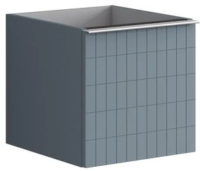 Struttura semi colonna da bagno Pixel2 cassetti laccato opaco indaco L 40 x H 40 x P 45.5 cm