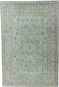 Kashan Tappeto persiano 270x400 Verde (Iran) Annodato A Mano