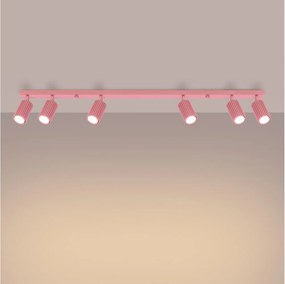 Brilagi - Plafoniera a 6 faretti CRESTO 6xGU10/10W/230V rosa