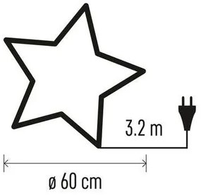 Addobbo natalizio 1xE14/25W/230V d. 60 cm d'oro