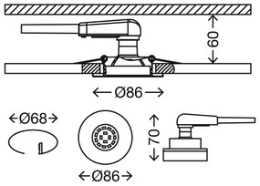Briloner 7277-039-SET 3xLED Lampada da bagno dimmerabile 1xGU10/5W/230V IP23