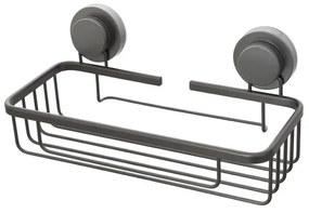 Mensola doccia portaoggetti rettangolare in acciaio canna di fucile doppio fissaggio