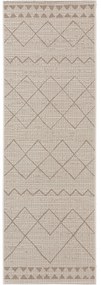 benuta Nest Tappeto passatoia per esterni Metro Crema/Beige 80x240 cm - Tappeto outdoor per balcone, terrazzo e giardino