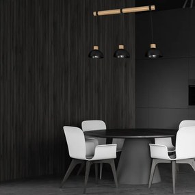 Lampadario su filo ERIK 3xE27/60W/230V beige/nero