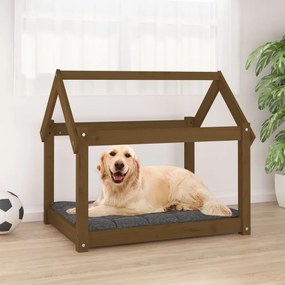 Cuccia Per Cani Ambra 81x60x70 Cm İn Legno Massello Di Pino /