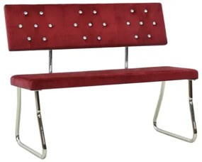 Panca 110 cm in Velluto Rosso Vino