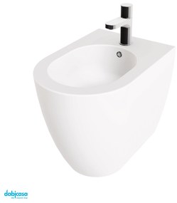 Azzurra Ceramica "Comoda" Bidet Terra Filo Parete Bianco Opaco