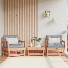 Sedie da giardino con cuscini 2 pz in legno massello di douglas