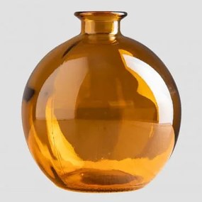 Vaso in vetro riciclato Kimma Giallo Ambra - Sklum