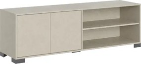 Porta TV in legno con 2 ante e vano a giorno 150x40 cm KYLA Grigio