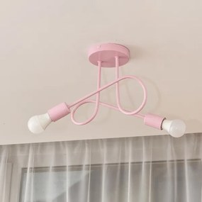 Plafoniera OXFORD 2xE27/15W/230V rosa