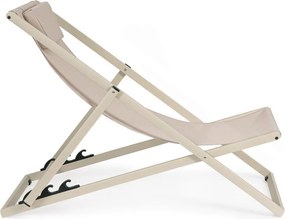 Sdraio da giardino beige in metallo regolabile/pieghevole Taylor – Bizzotto