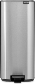 Cestino per la spazzatura color argento opaco in acciaio con pedale 30 l Bo – Brabantia