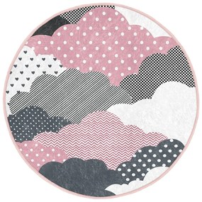 Tappeto per bambini rosa-grigio ø 120 cm Comfort - Mila Home