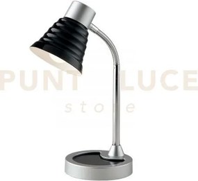 Lampada da scrivania leonardo nera 1 luce attacco e14 13x39cm