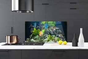 Pannello cucina paraschizzi Pesce d'acquario naturale 100x50 cm