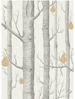 Cole & Son Carta da parati Woods & Pears - Linen/ Charcoal/ Gold