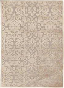Tappeto Florentine Baroque in viscosa beige L 200 x L 140 cm
