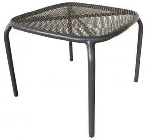 Tavolino Midway: Tavolino da giardino in acciaio bianco, grigio o taupe - 43,5 cm x 41 cm x 41 cm, Taupe