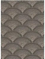 Cole & Son Carta da parati Feather Fan Icons - Charcoal/ Bronze
