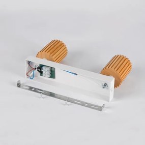 Brilagi - Faretto MODERN WOOD 2xGU10/8W/230V legno di caucciù/bianco