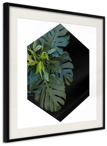 Poster  Cell of Jungle  Cornice Quadri Cornice nera con pass-partout, Larghezza x Altezza Home decor 30x30