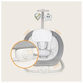 Lionelo - Dondolo vibrante per bambini con melodia PASCAL grigio