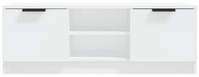 Mobile Porta TV Bianco 102x35x36,5 cm in Legno Multistrato