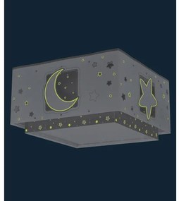 Dalber 63236E - Plafoniera per bambini MOONLIGHT 2xE27/60W/230V grigio