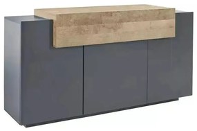 Credenza Corona 3 Ante 160cm - Colore Anthracite/Oak - Dimensioni: 356 x 160 x 45 x 85,6 cm