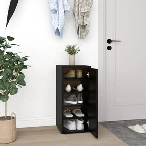 Scarpiera Nera 32x35x70 Cm İn Truciolato /