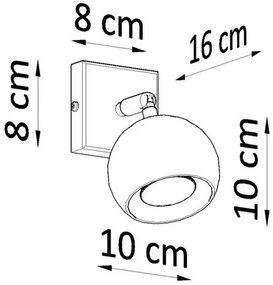Sollux SL.0443 - Faretto da parete OCULARE 1xGU10/10W/230V