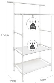 Appendiabiti da terra LINEA bianco