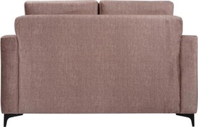 Divano 2 posti Tortora tessuto 140 cm moderno e resistente Kennedy