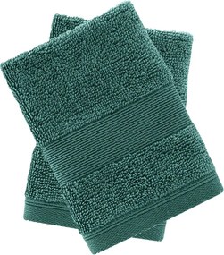 Set di asciugamani tipo terry verde scuro in cotone 2 pz 30x30 cm Anti-Bacterial – Catherine Lansfield